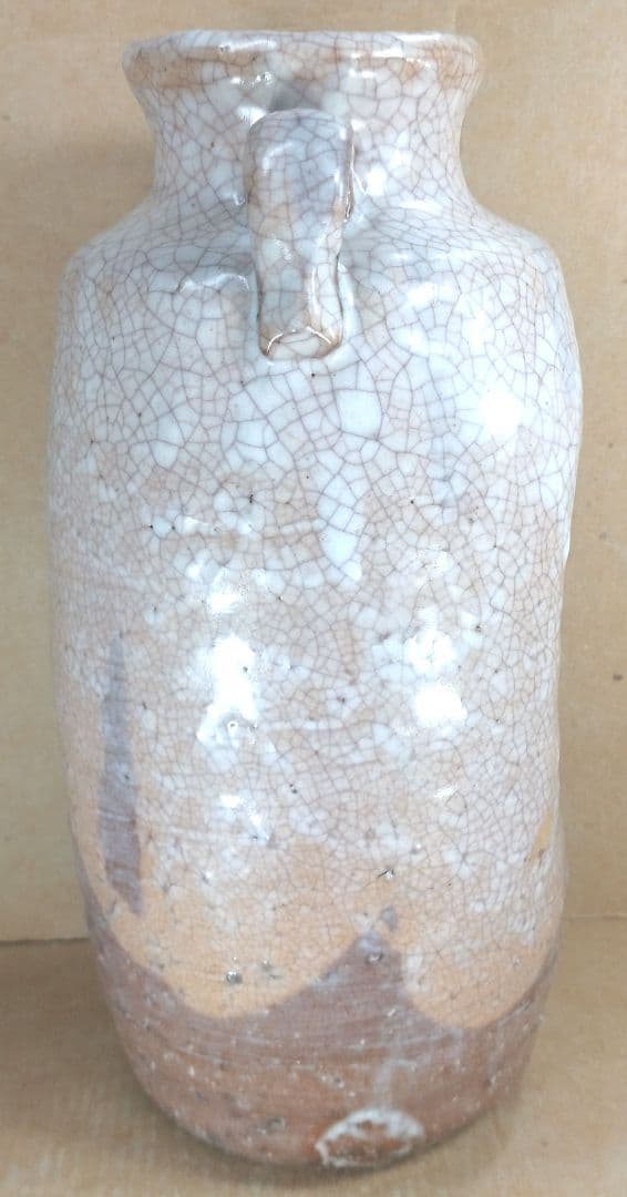 岡田裕 萩花入≪裏千家 十五代 鵬雲斎書付≫共箱 栞2 萩焼 岡田窯八代目 美品