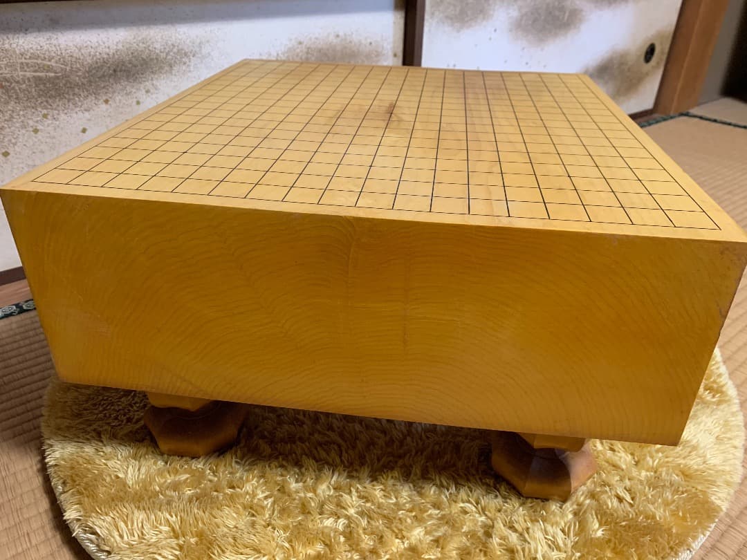 【国産】本榧　５寸　碁盤　脚付