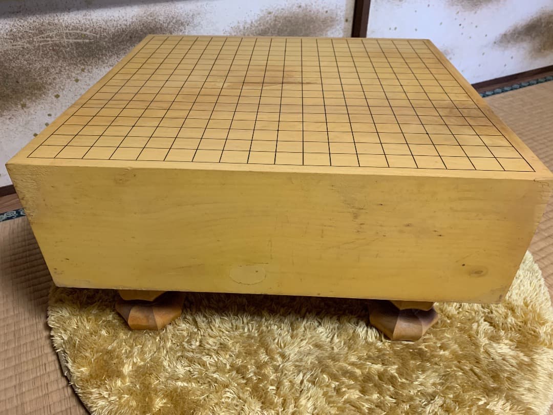 【国産】本榧　５寸　碁盤　脚付