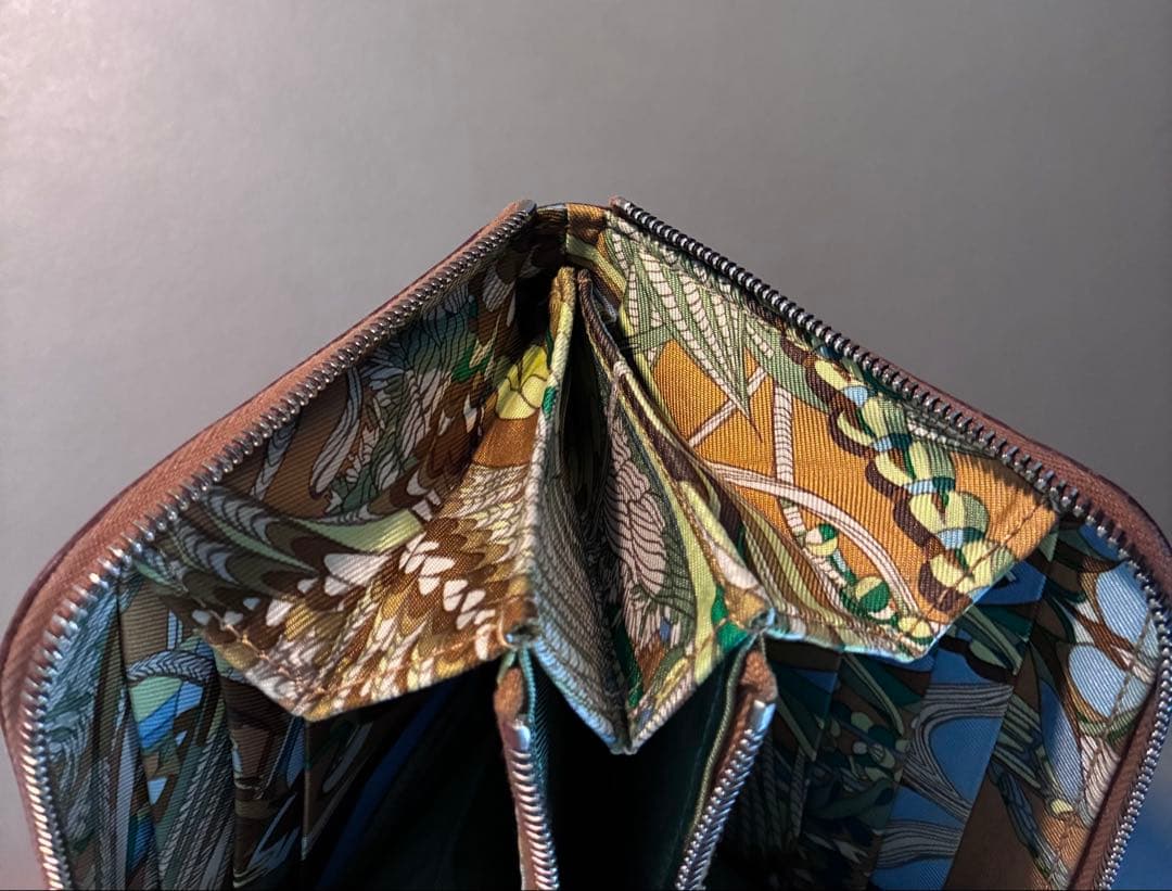 エルメス　シルクインコンパクト　ゴールド/セサミ　gold sesame