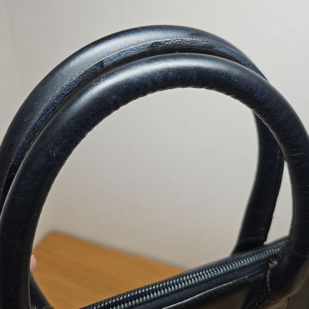 Chloe キャンバス レザー ハンドバッグ ブラック&ベージュ トートバッグ