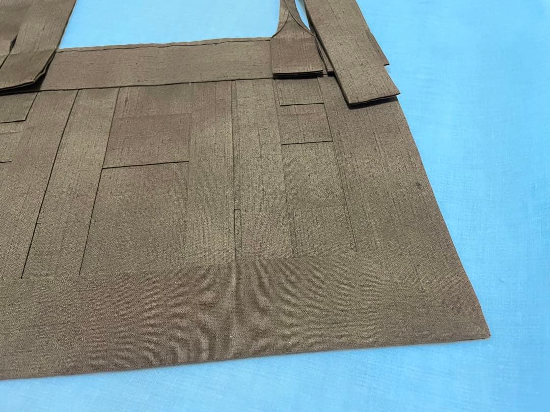 【HOLY】正絹　紬　草木手染　茶　臨済宗　1尺絡子