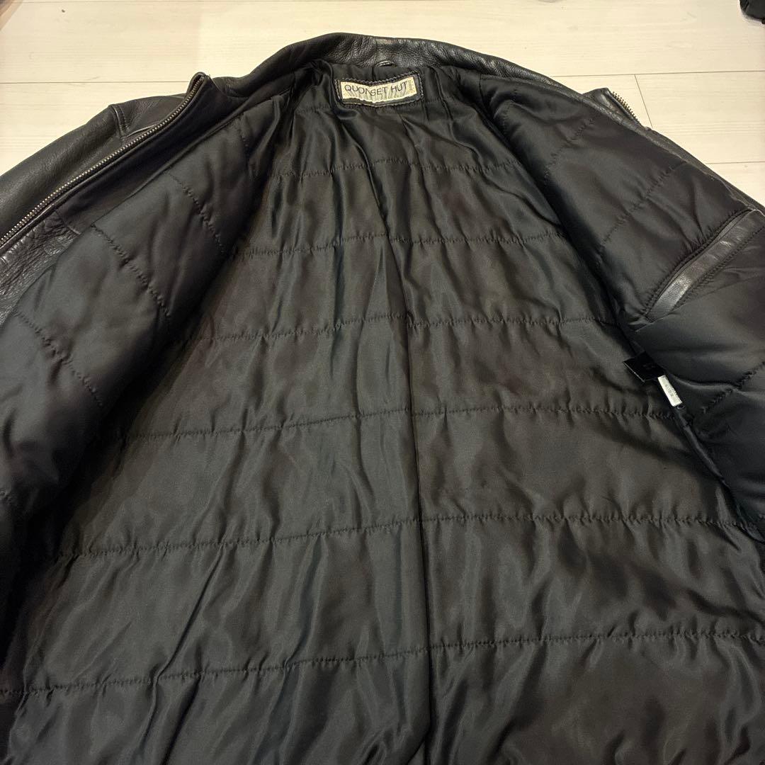 美品 ヴィンテージ レザーハンティングジャケット 本革 牛革 厚手 テック