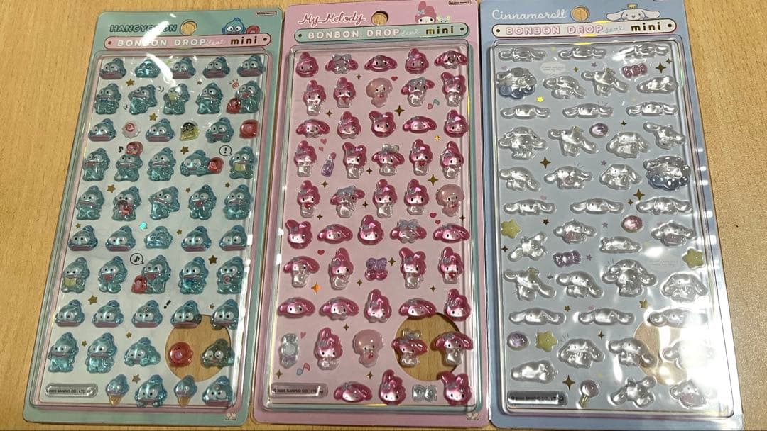 サンリオミニ　ボンボンドロップシール　5枚セット
