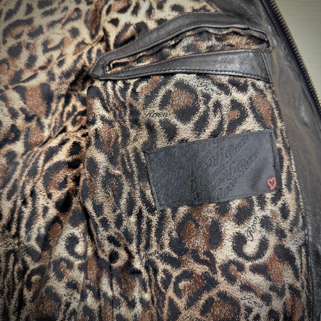 【美品】Roen ロエン ディアスキン シングル ライダースジャケット 44 黒