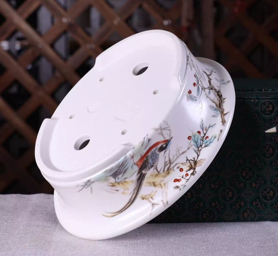 春暉瓢口楕円鉢 多肉植物鉢 紫砂鉢 盆栽鉢 植木鉢 小品盆栽鉢 大品盆栽鉢