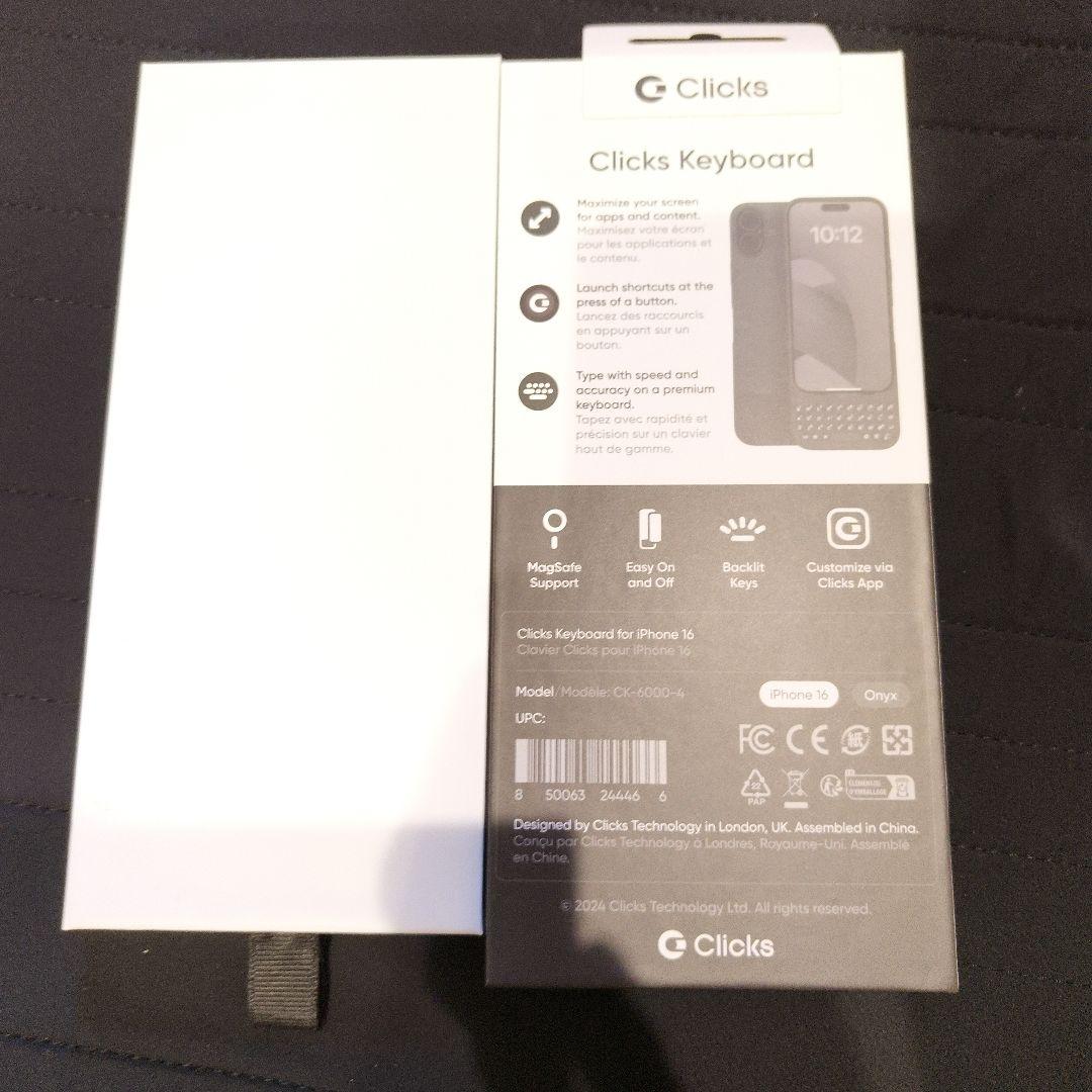 clicks keyboard　iPhone 16 用ケース　クリックス