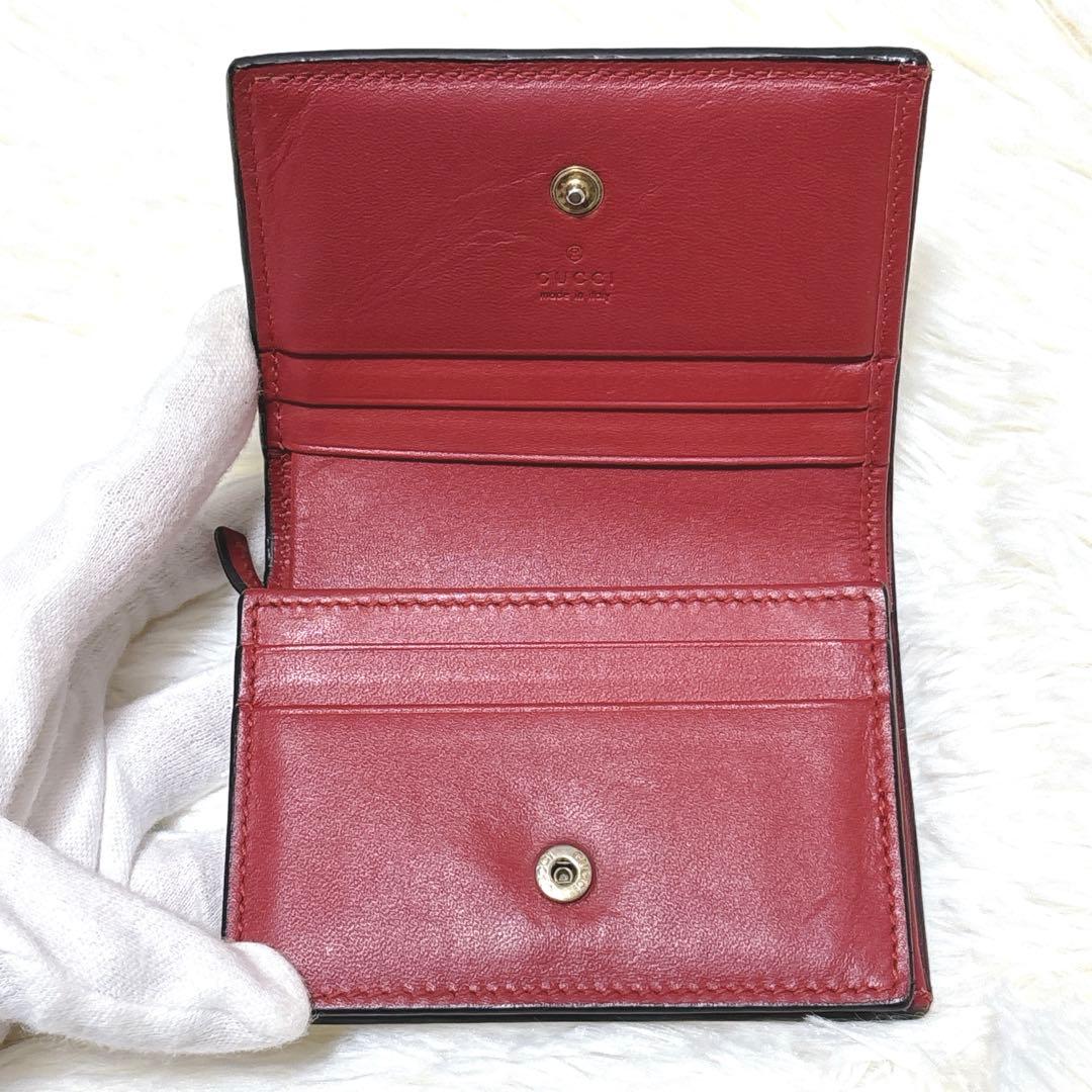 美品✨GUCCI ストーン抜けなし チェリー さくらんぼ 二つ折り財布 GG柄