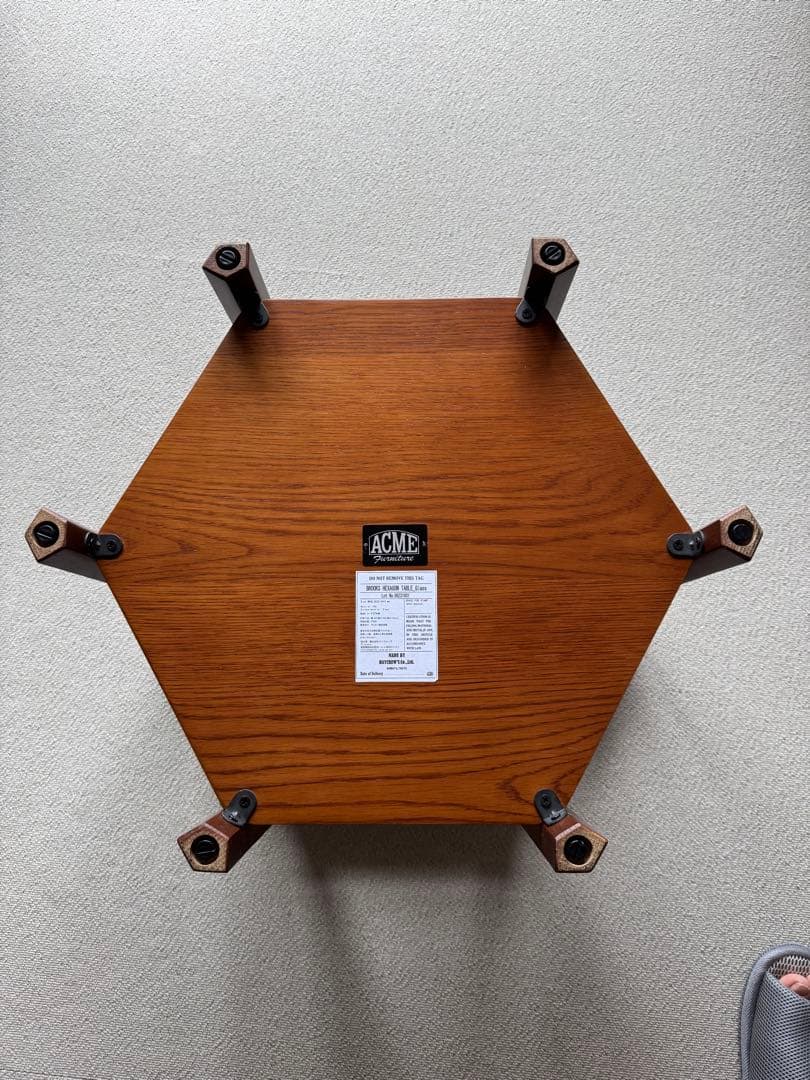 サイドテーブル・ナイトテーブル・ローテーブル acme furniture / BROOKS HEXAGON TABLE