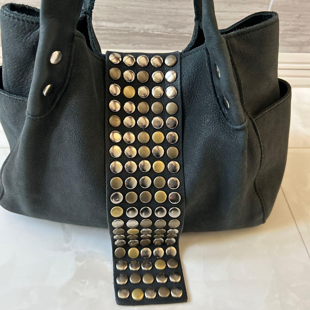 TRES レザー　ハンドバッグ　トート　ブラック　スタッズ　y2k