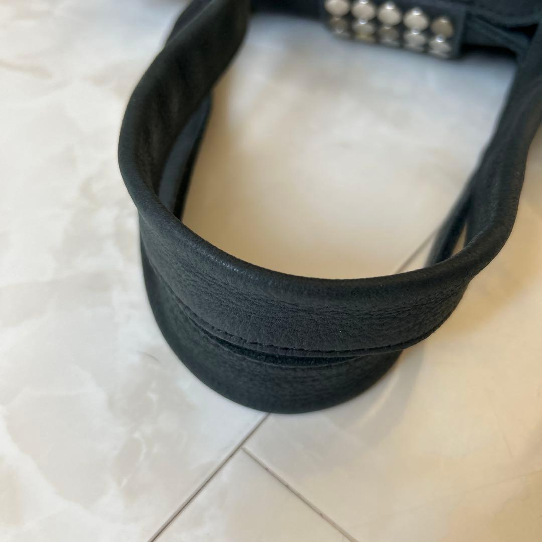 TRES レザー　ハンドバッグ　トート　ブラック　スタッズ　y2k