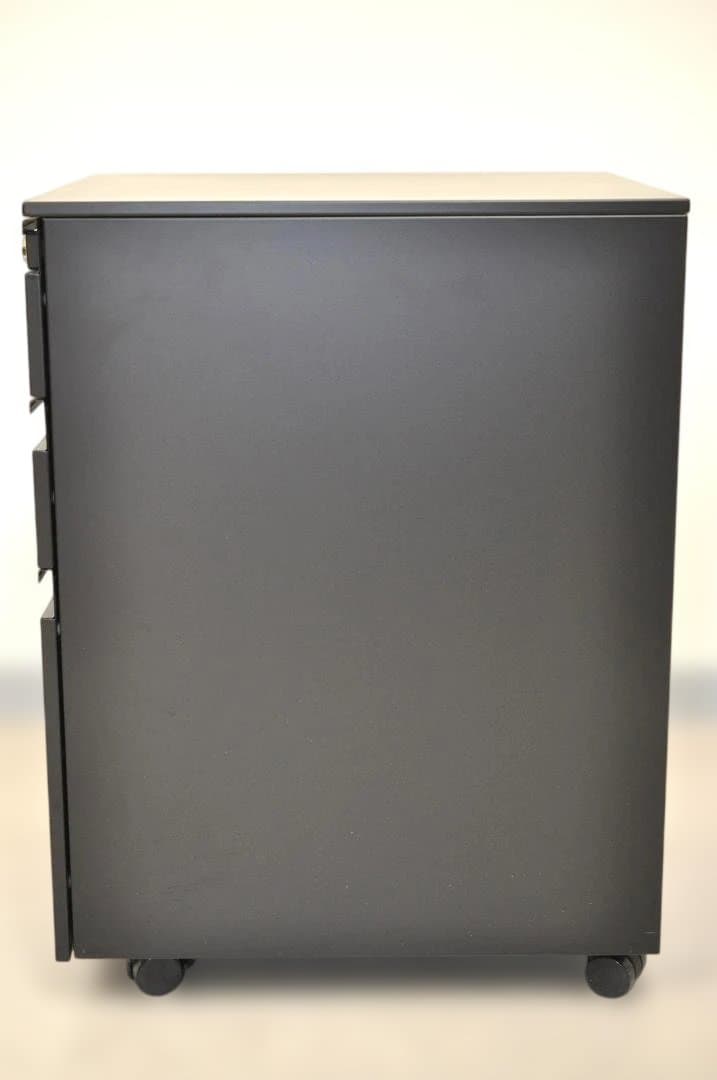 デスクワゴン 3段 シリンダー錠 鍵付き HK187①