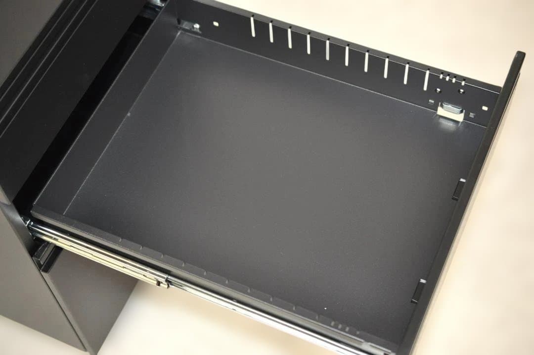 デスクワゴン 3段 シリンダー錠 鍵付き HK187①