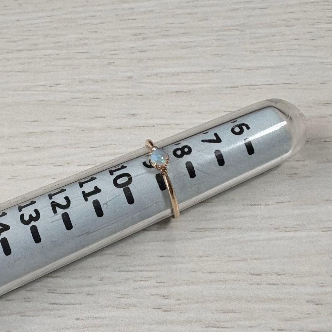 ＊ みみちゃん ＊agete オパールリング k10 サイズ9号