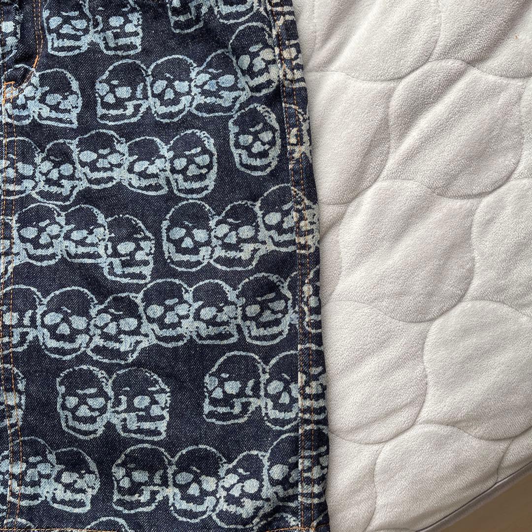 ヒステリックス　ヒステリックグラマー　スカル　ビンテージ　デニムスカート　ドクロ