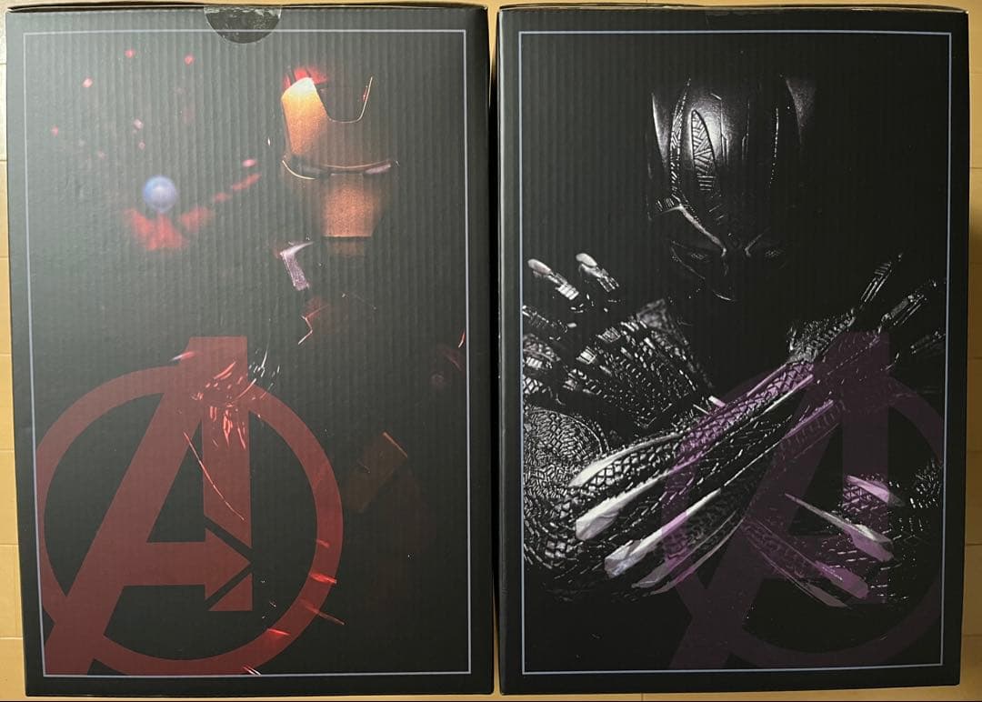 happyくじ　マーベル　A賞アイアンマン　ラスト賞ブラックパンサー　1/10