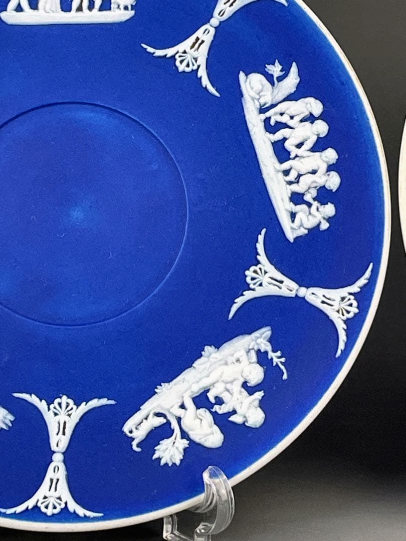 【希少】アンティーク オールドウェッジウッド ジャスパーウェア カップ ソーサー