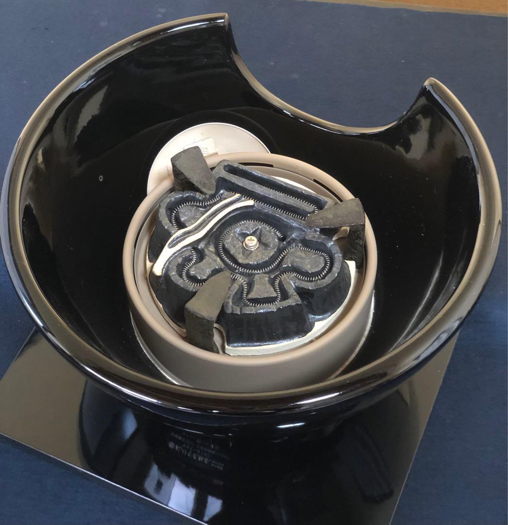 《R》茶道具 野々田式 風炉型電熱器 黒真塗B 元箱　260126く1