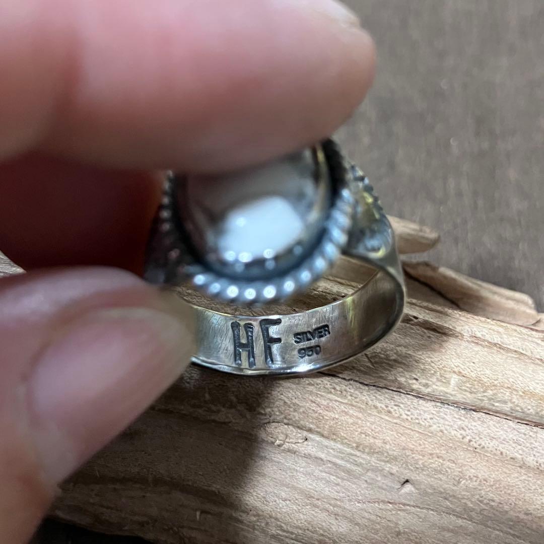 むらさきぺくみん様　オーダー品　ホワイトバッファロー　シルバーリング　指輪