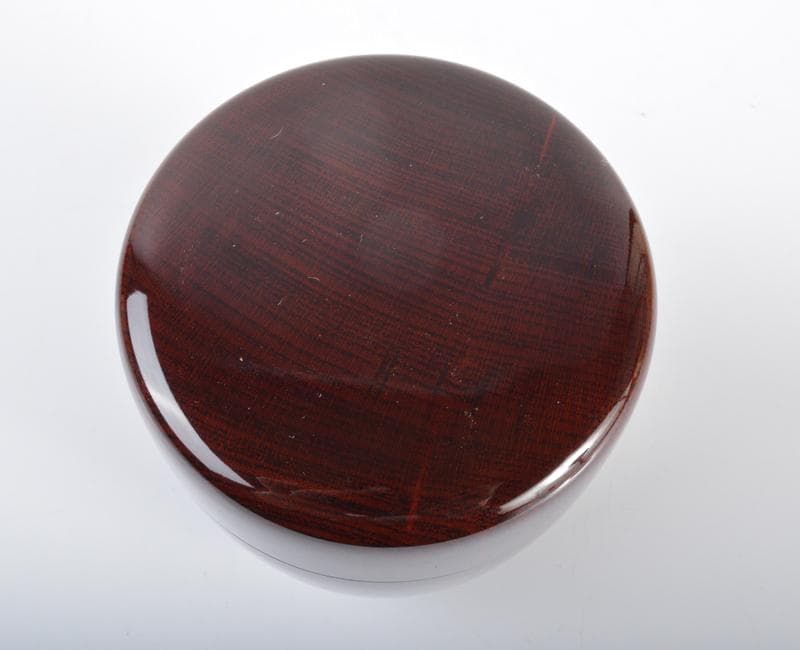 茶道具　前端雅峯作　内金溜　木目大棗　前大徳吉口桂堂極め箱　D　R4264