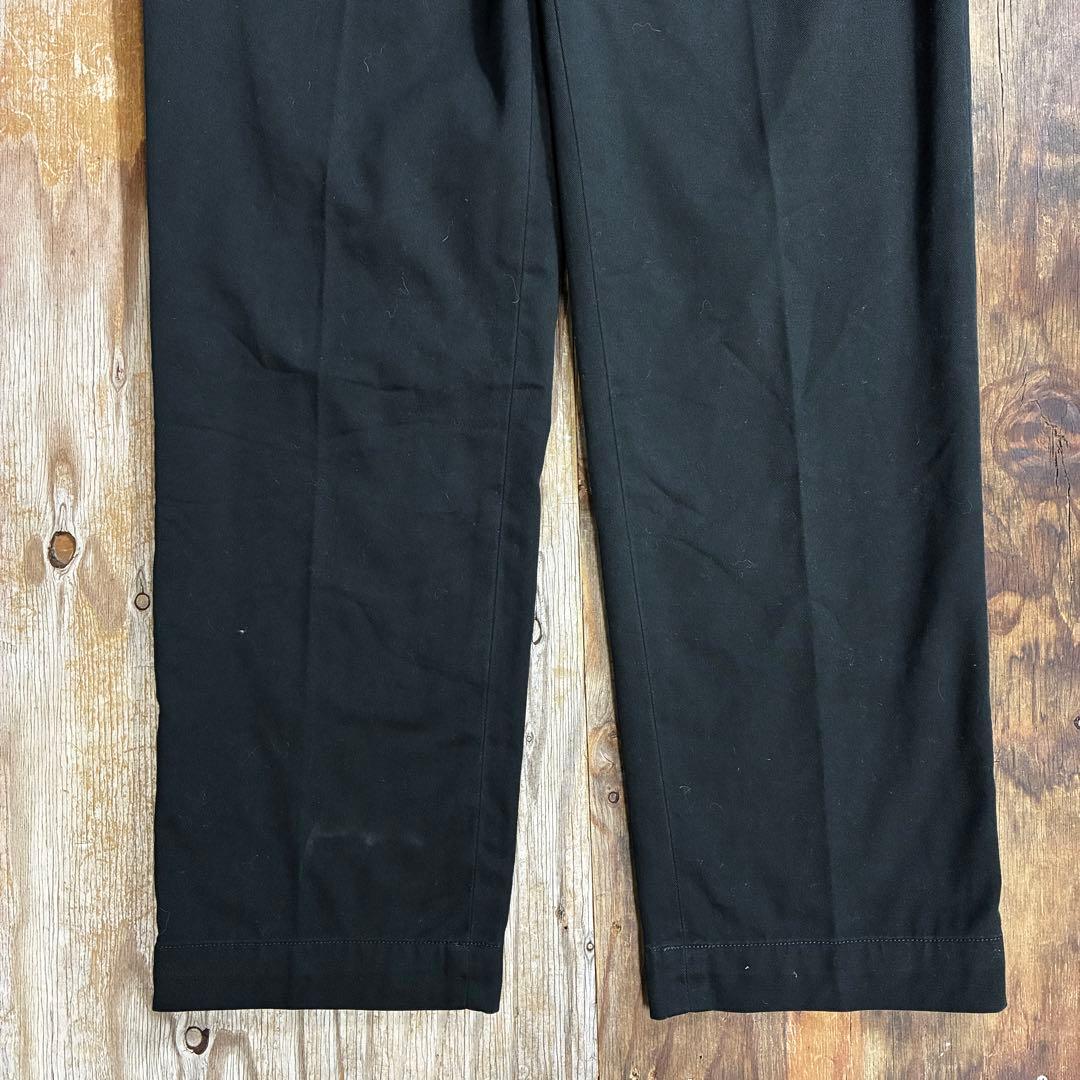 90s ポロチノ ２タック チノ パンツ ブラック 30×30 VINTAGE