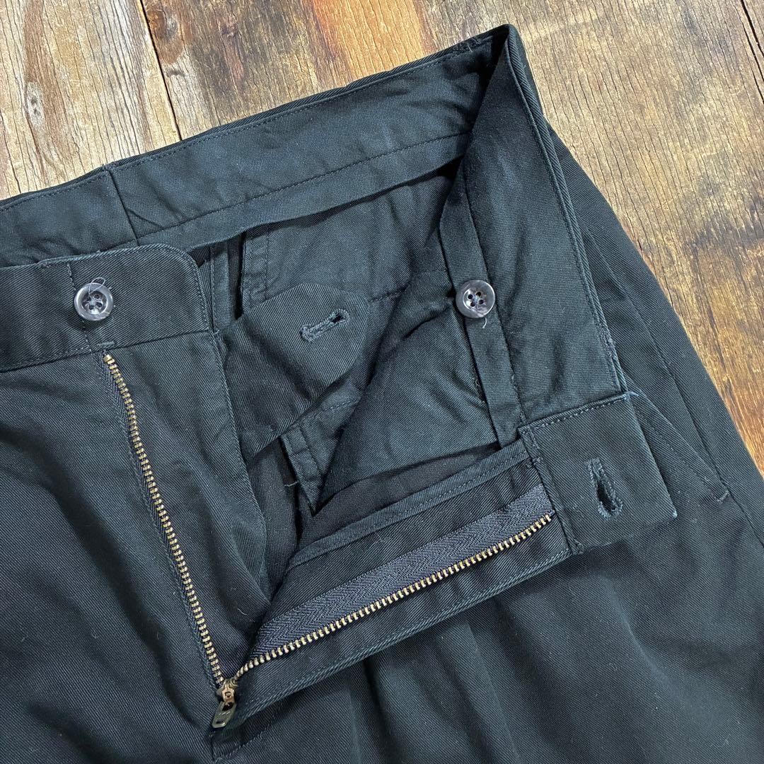 90s ポロチノ ２タック チノ パンツ ブラック 30×30 VINTAGE