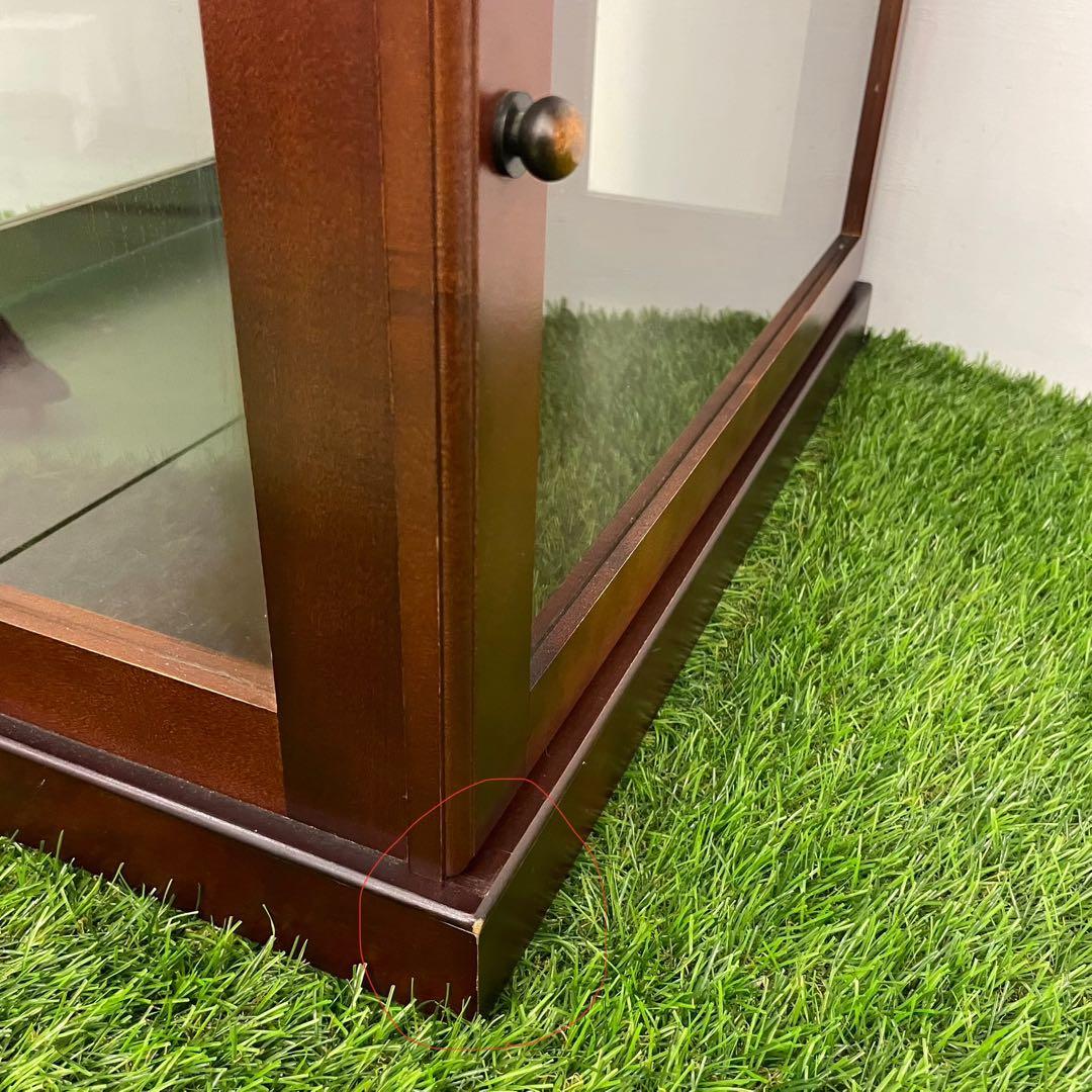 ダークブラウン ガラスケース