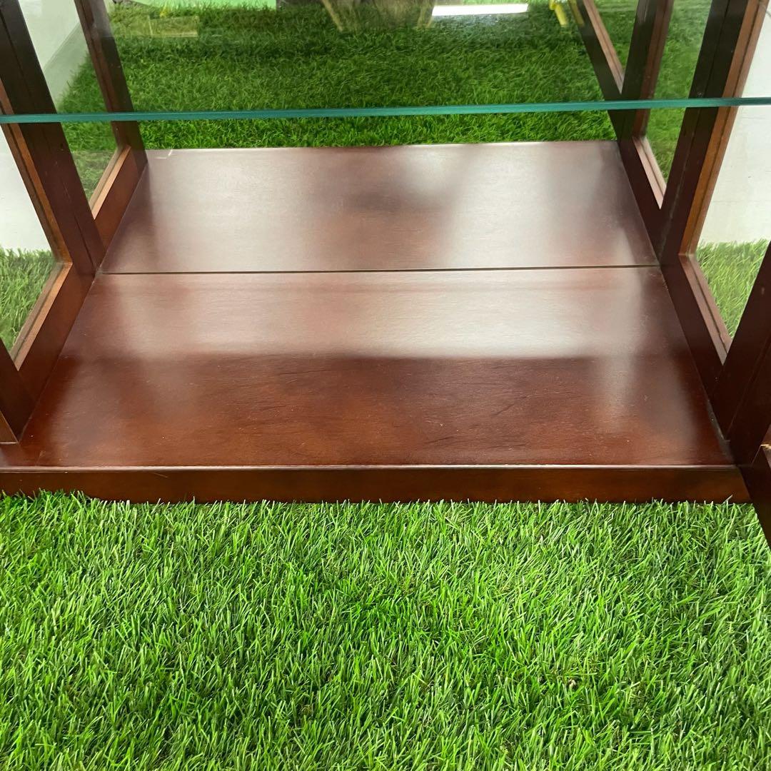 ダークブラウン ガラスケース