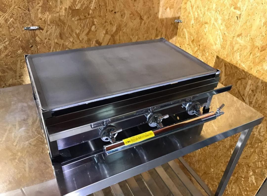 新品　鉄板焼器　TS-60　鉄板焼き　厚み6mm　プロパンガス　トユ付　LP ⑶
