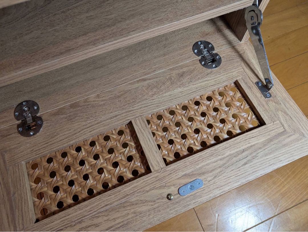 ★るみ★LOWYA ラタン調テレビボード テレビ台 収納棚木製棚