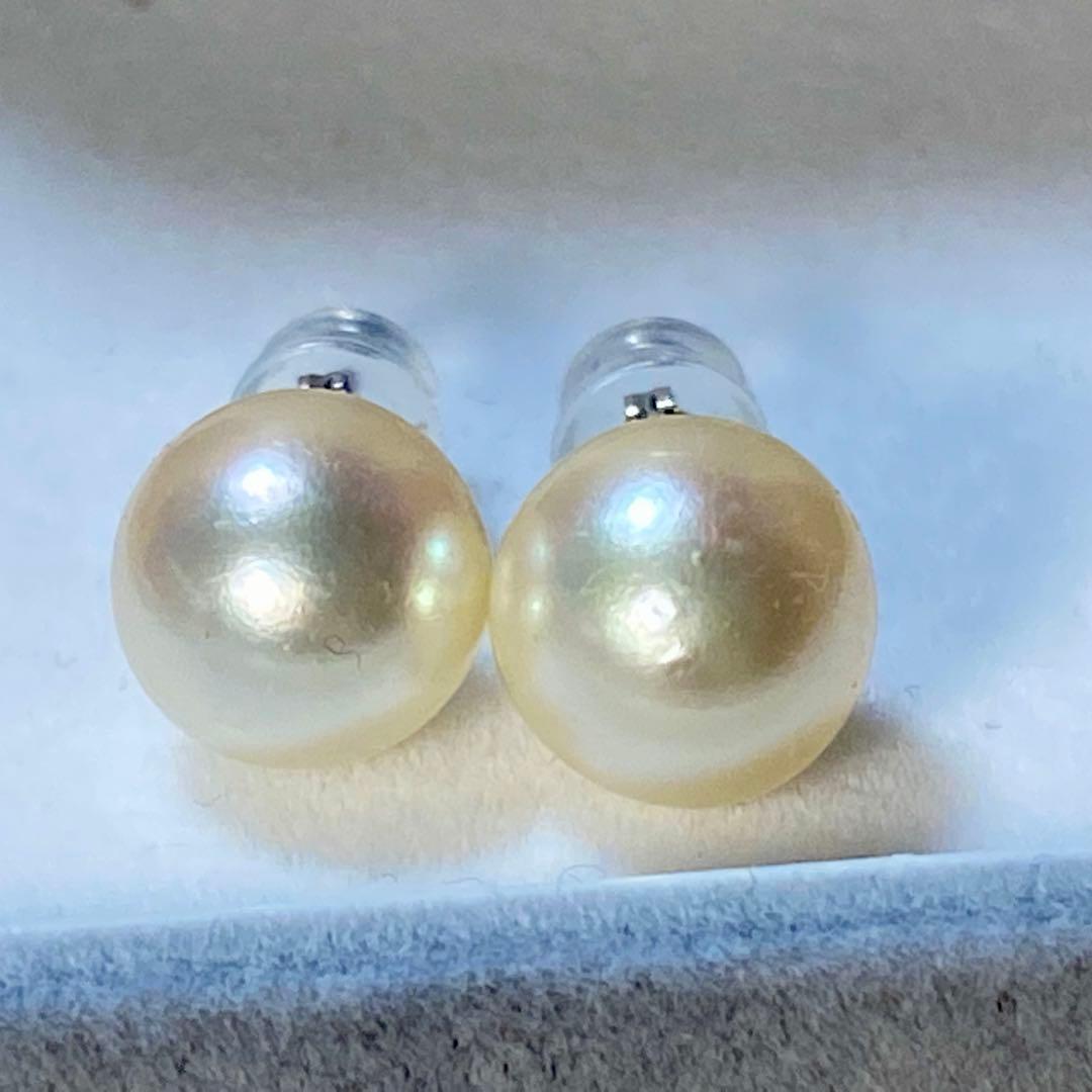 marymaryさま専用 【9.5ミリ】パールピアス　あこや真珠　越もの　セール