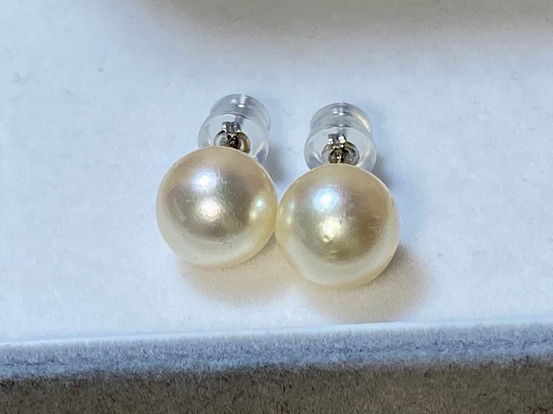 marymaryさま専用 【9.5ミリ】パールピアス　あこや真珠　越もの　セール