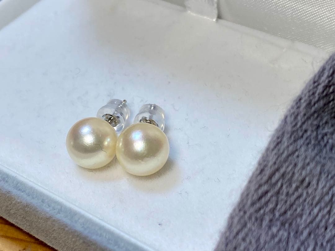 marymaryさま専用 【9.5ミリ】パールピアス　あこや真珠　越もの　セール