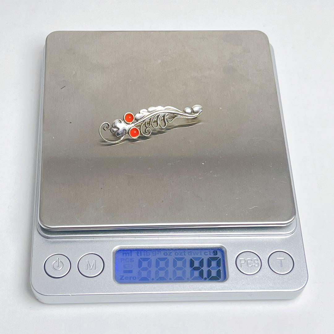 ジョージジェンセン　ボール　カーネリアン　ブローチ　184 925