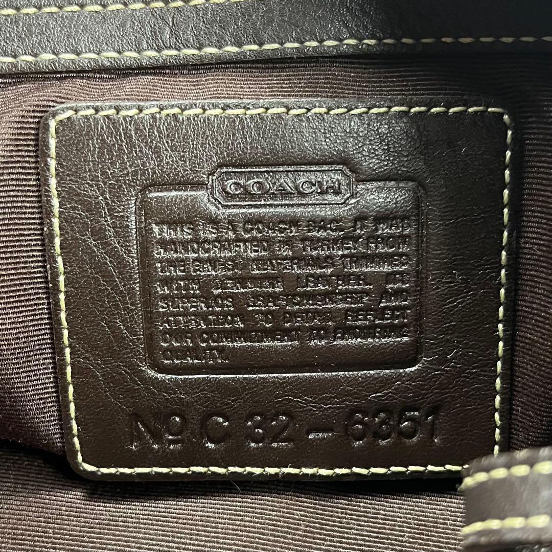 美品 Coach Hobo Hand Bag Signature Red