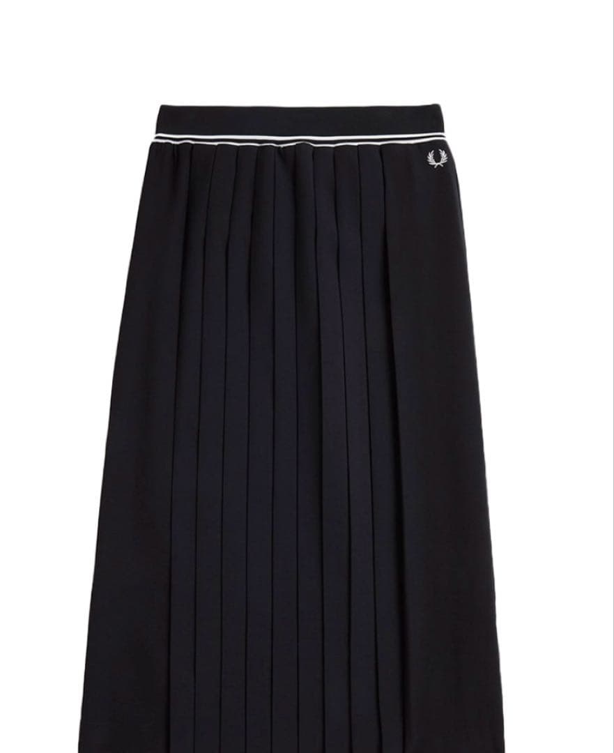 【美品】Fred Perry 黒 プリーツスカート　ロングスカート