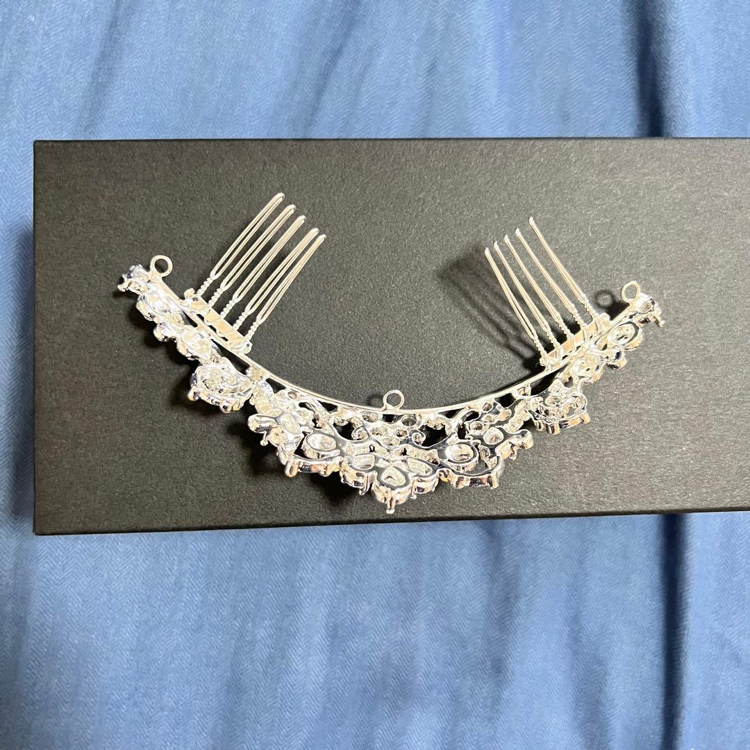 【美品】ウェディングティアラ PV-2(クリスタル)