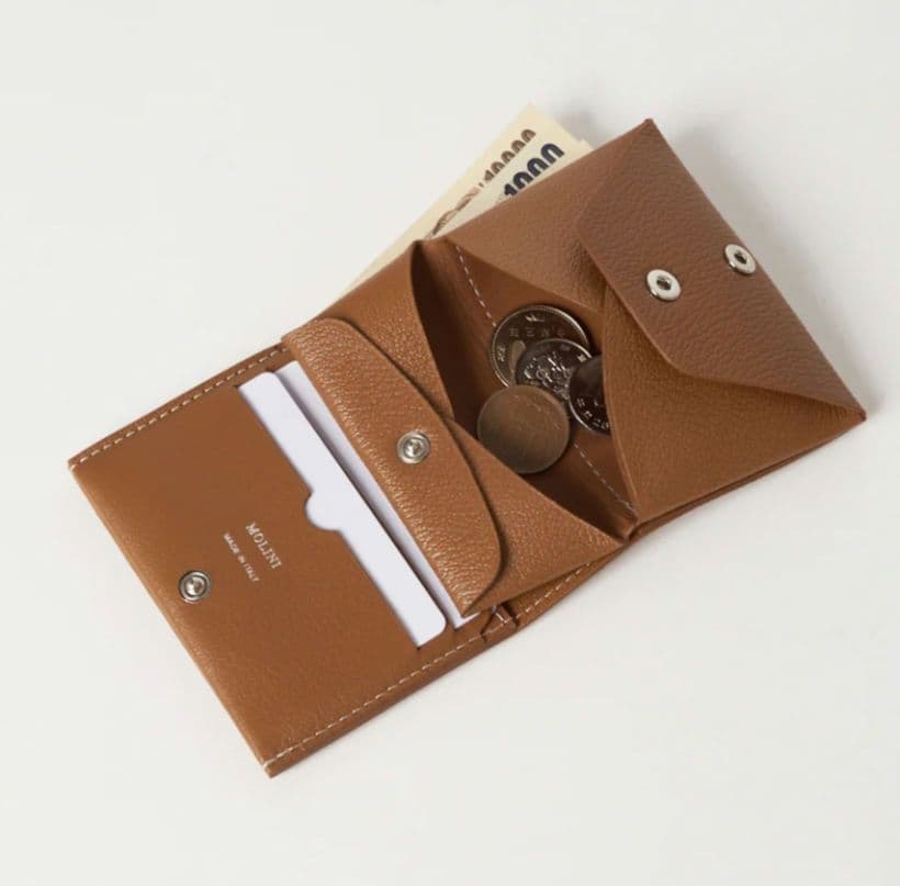 小物 MOLINI Bifold Compact Wallet - Camel