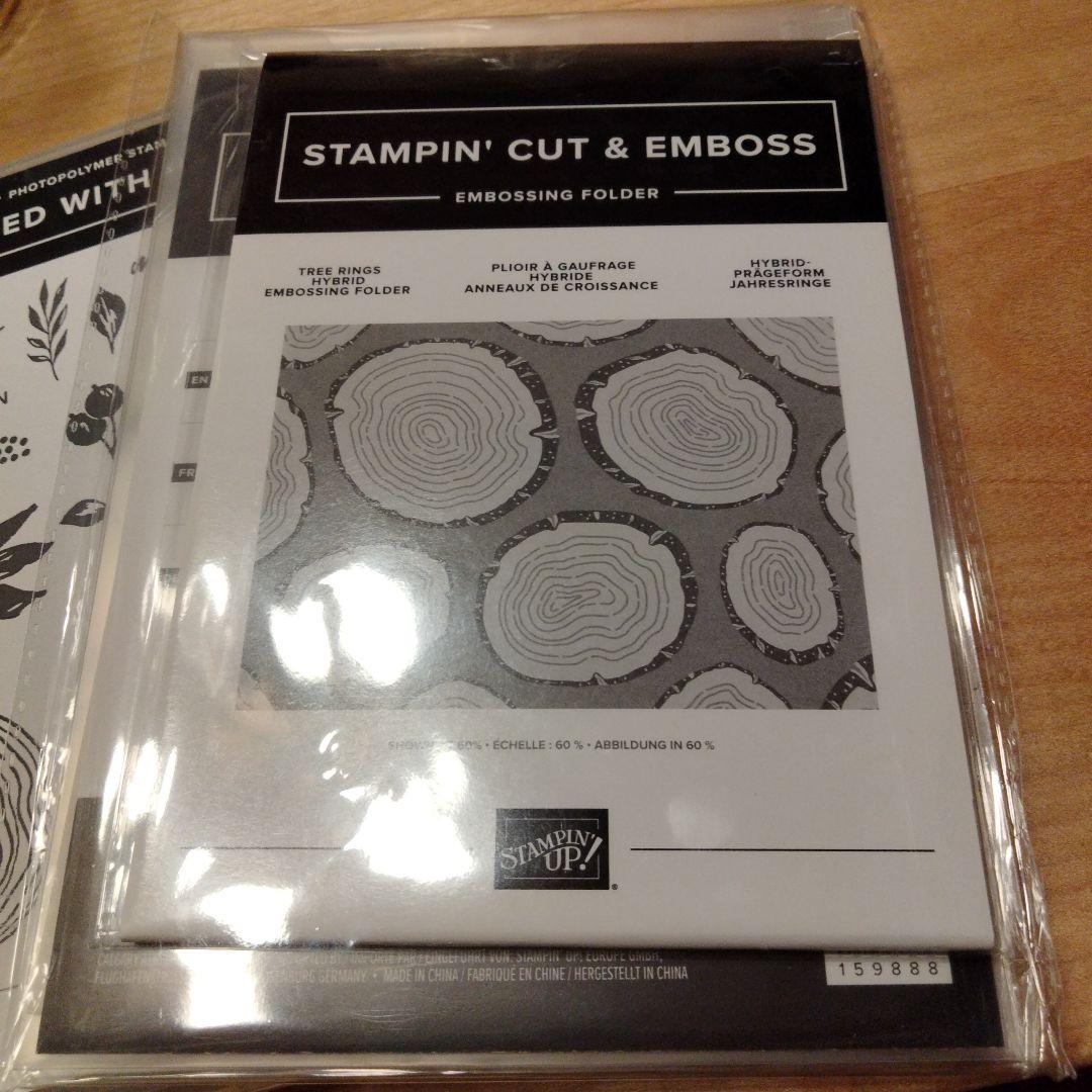 お値下♡未使用　万能な可愛い切株スタンプ＆ダイ＆エンボス　スタンピンアップ