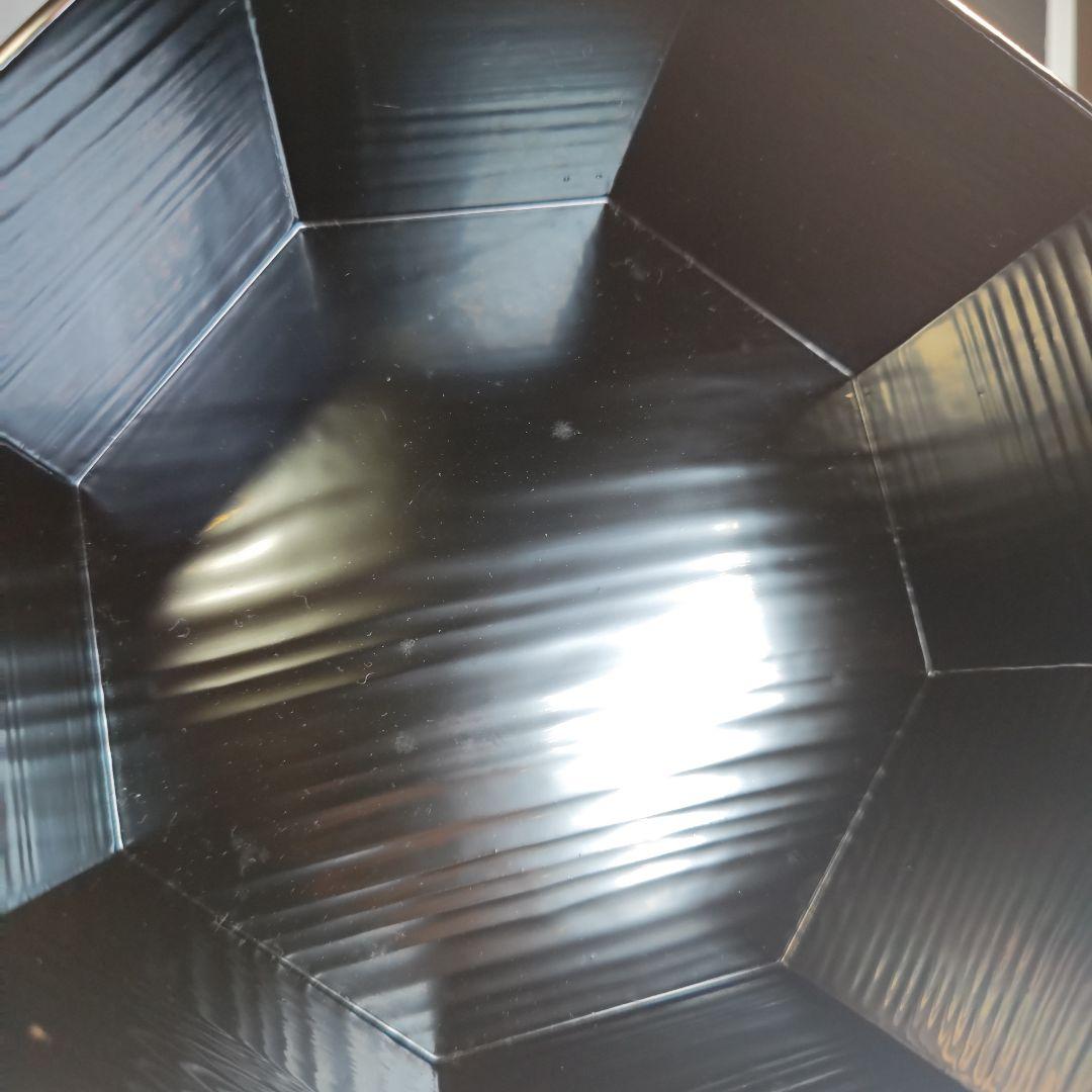 イ853 食籠『葵春作』『溜一閑塗八角　喰篭　共箱』菓子器　茶道具　漆塗