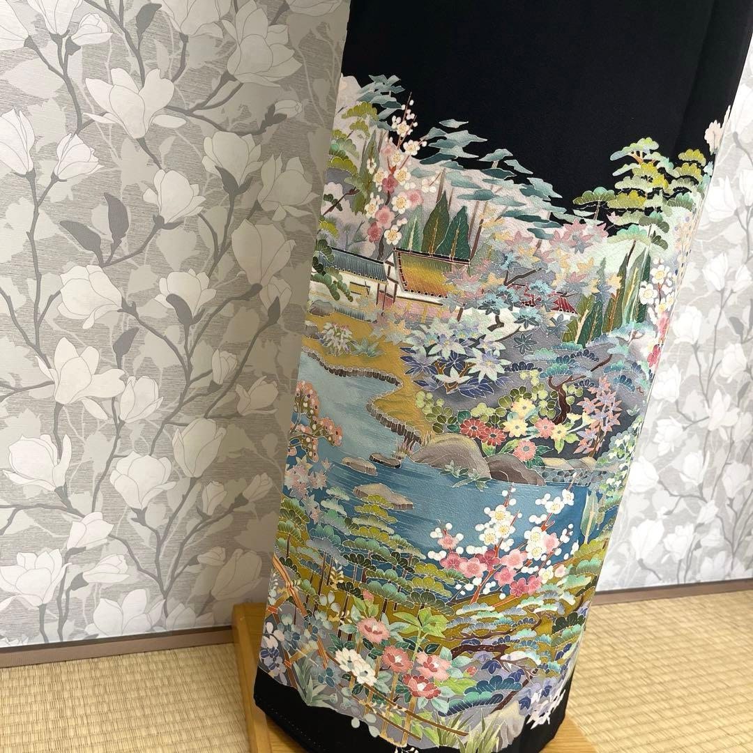 正絹 本加賀友禅 江戸褄 池辺り 佐藤潤