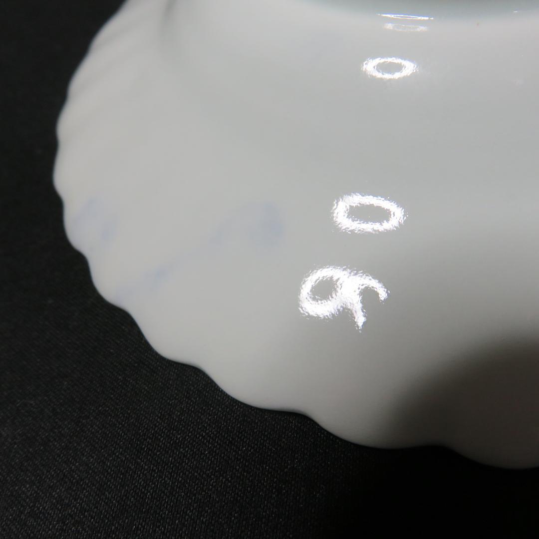 手塩皿 小皿 取り皿 銘々皿 染付 白磁 明治 花形 美品 5枚