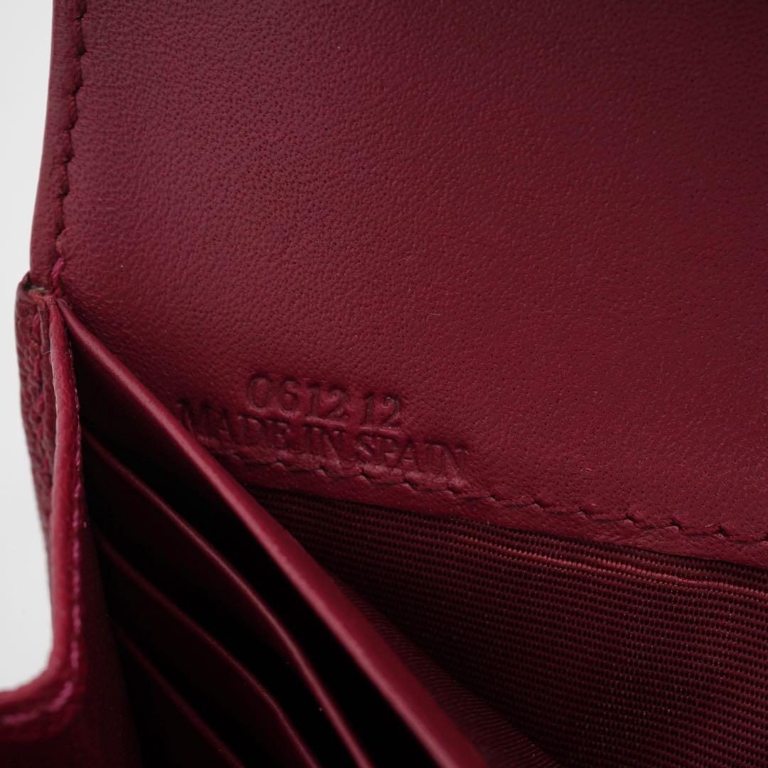 ✨極上美品✨　ロエベ　ミニ財布　二つ折り　アナグラム　アマソナ　南京錠　レザー