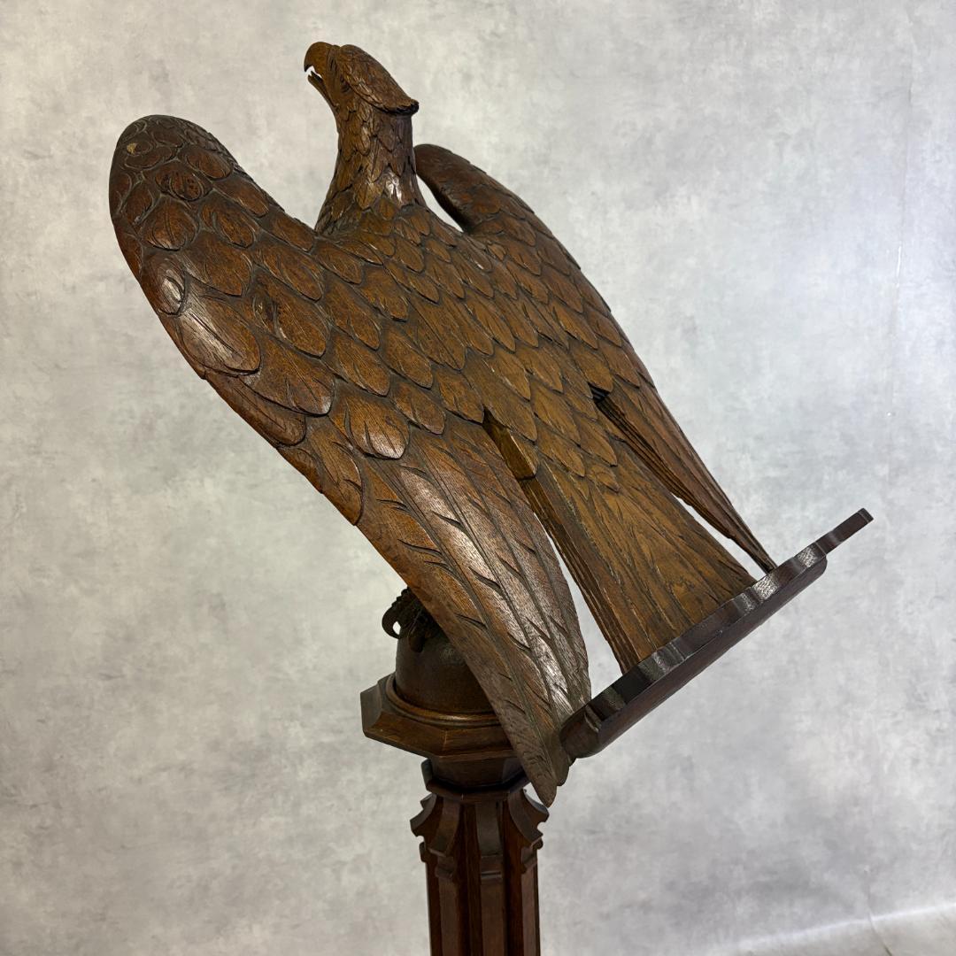 【希少】アンティーク 聖書台 木製 イーグル 教会什器