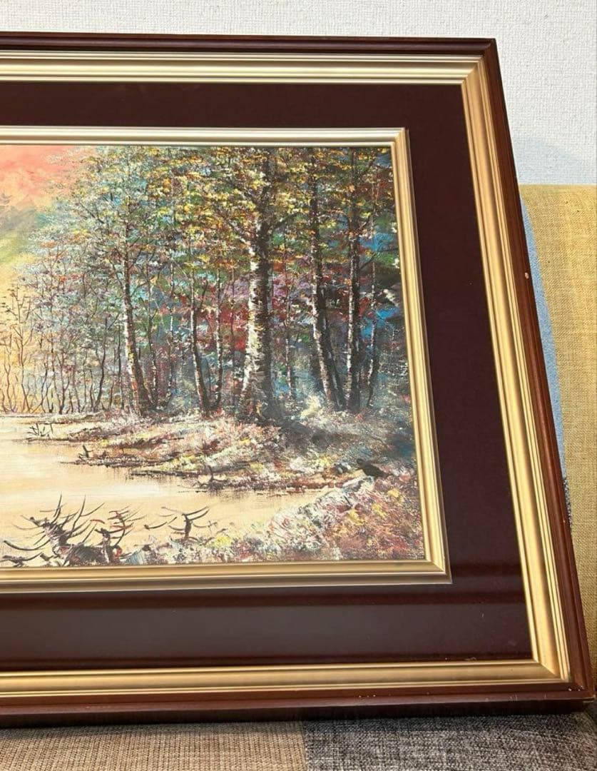 絵画　『武蔵野』　岩田文夫　作　美術　芸術　油絵