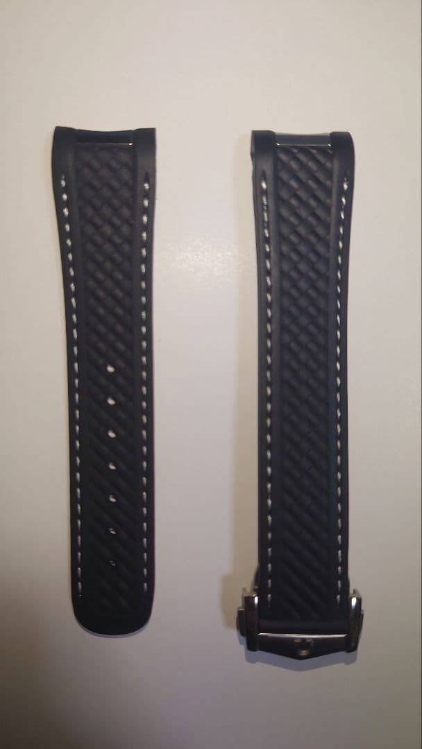未使用品❗️OMEGA 交換用ブラック ラバーベルト 調整可能