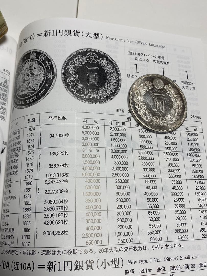 一円銀貨、明治１７年、綺麗、銀貨、、古銭