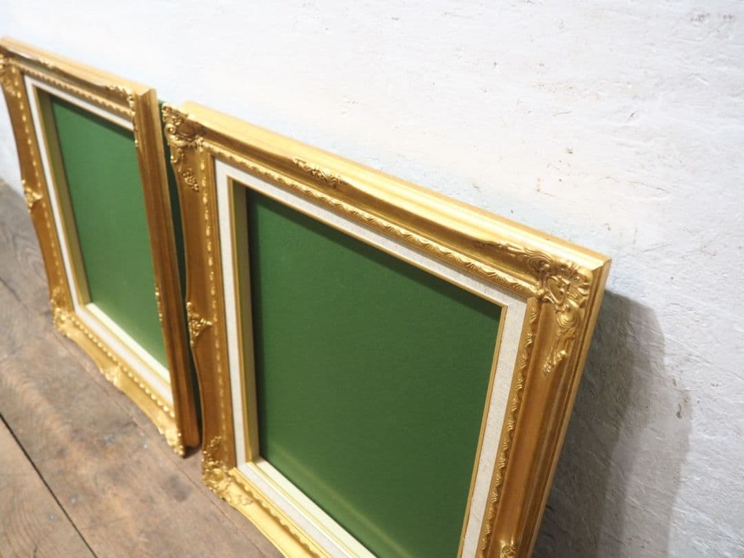 1291　レトロな額縁　F8　アートフレーム　油彩　水彩　画材　ビンテージ