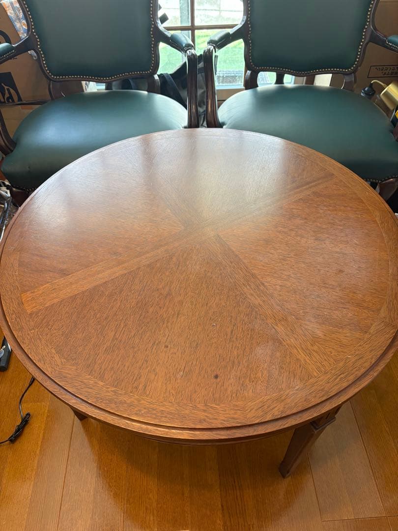 町田市　直接取引限定　maruni 円形木製テーブル