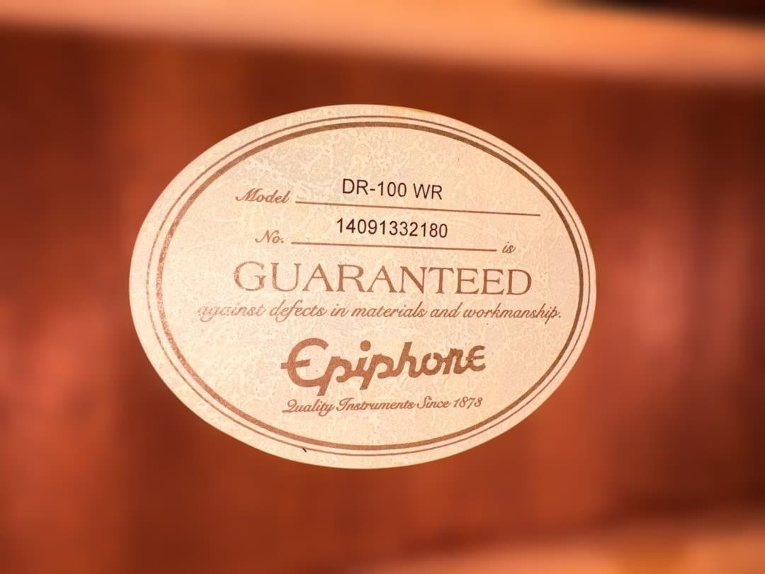 ★８弦仕様カスタム！エピフォン DR-100 WR 超低弦高激鈴鳴・超美品★